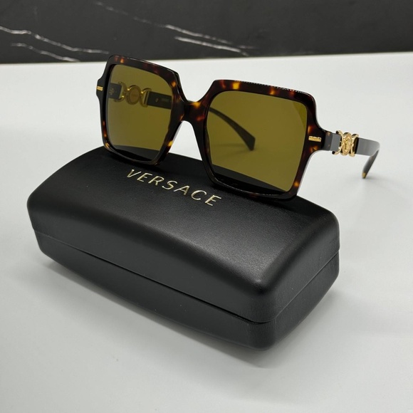 NEW MOD 4441 108/73 VERSACE HAVANA GREEN SQUARE VE4441 10873 WOMEN SUNGLASSES main image 10